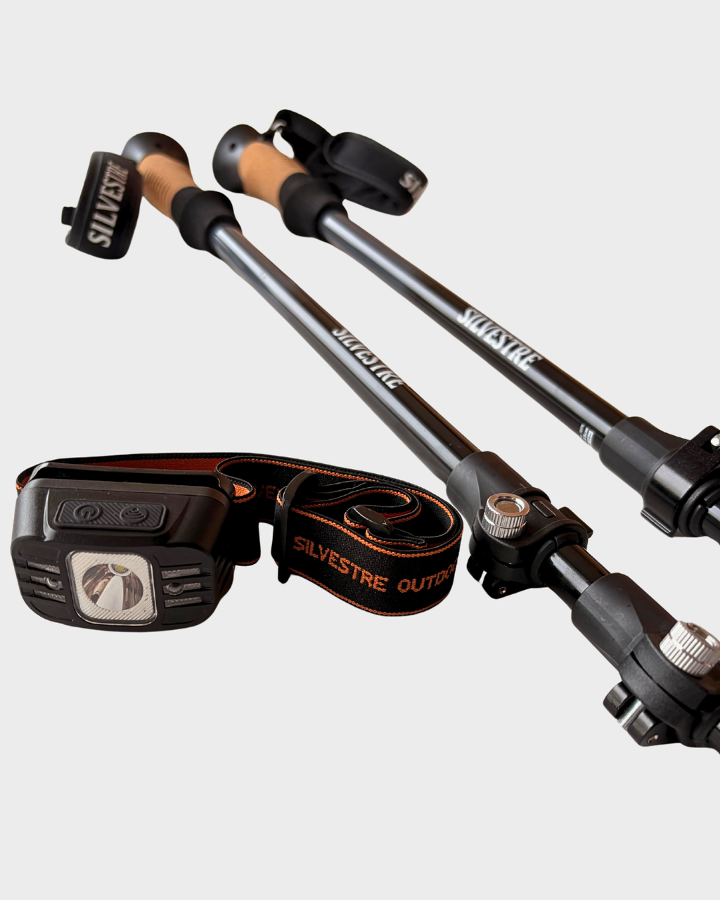 Kit Alpinista: Baston de Trekking + Linterna Frontal Silvestre